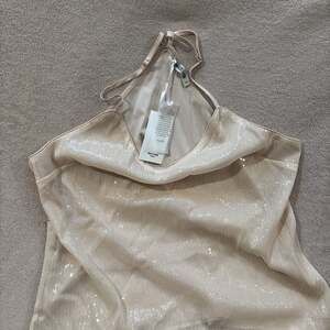 Grace Karin Women's Sequin Cowl Neck Tank Top Sleeveless Shimmer Camisole